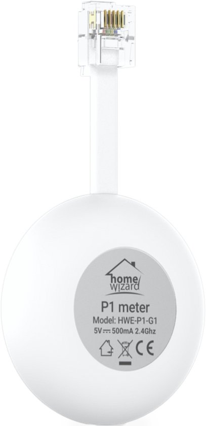 HomeWizard - Wi-Fi Energie Monitor - P1 Meter - Energie Verbruiksmeter - Inzicht in je stroomverbruik via App