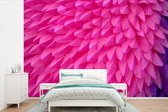 Papier peint photo peint photo vinyle - Structure plume rose largeur 360 cm x hauteur 240 cm - Tirage photo sur papier peint (disponible en 7 tailles)