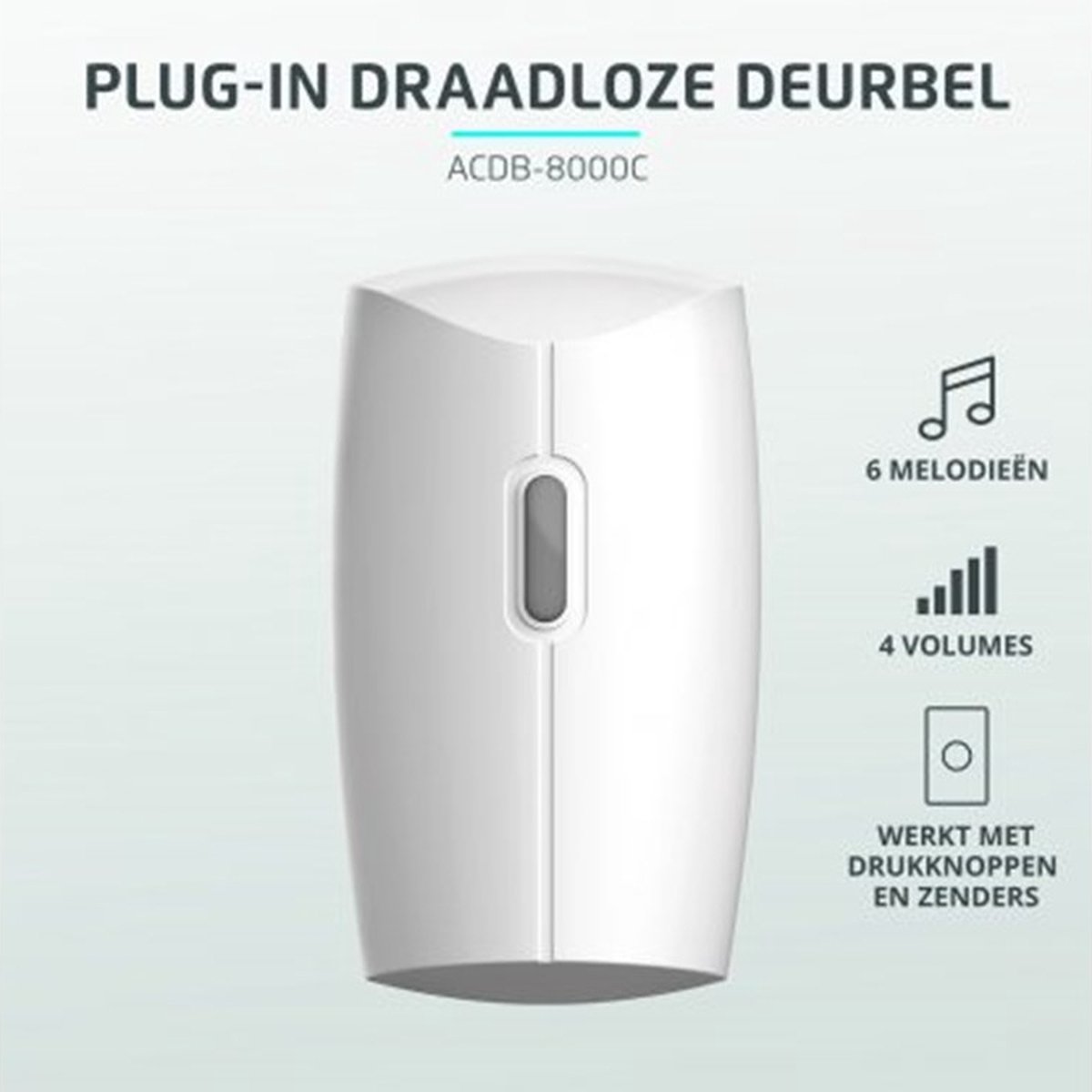 KlikAanKlikUit Stekkerdeurbel gong