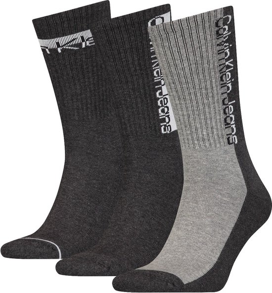 Calvin Klein Jeans Men Sock Athleisure (3-pack) - heren sokken - grijs - Maat: One size