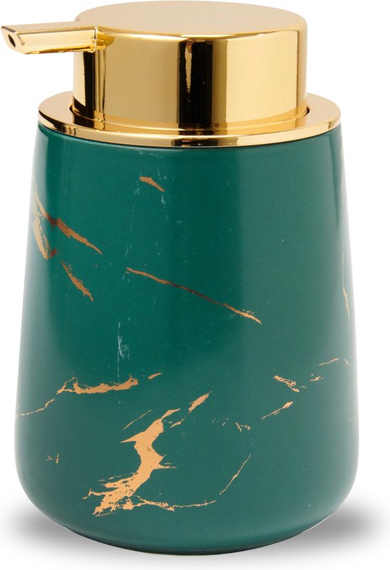 Roegaarden Zeepdispenser - Zeeppompje - Keramiek - Vrijstaand - 400ml - Groen