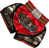 Fluory Muay Thai Short Kickboks Broek Rood MTSF12 maat XS