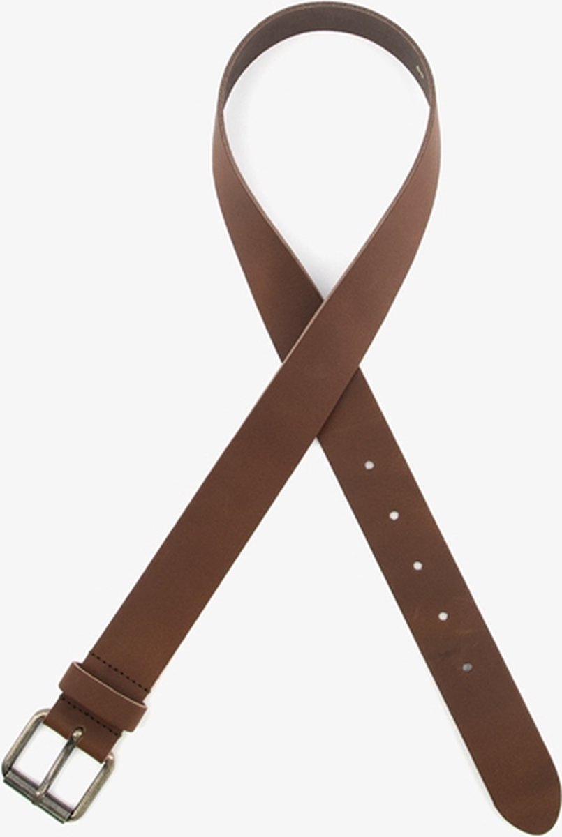 Riem spijkerbroek heren/dames Bruin - Leren riem - Heren Riemen Leer -  Taillemaat 95 - 4cm breed - Buffelleer - Luxe Riem