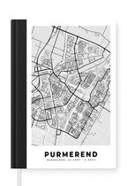 Carnet - Cahier d'écriture - Plan de la ville - Purmerend - Grijs - Wit - Carnet - Format A5 - Bloc-notes - Carte