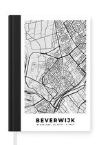 Notitieboek - Schrijfboek - Stadskaart - Beverwijk - Grijs - Wit - Notitieboekje klein - A5 formaat - Schrijfblok - Plattegrond