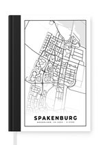 Notitieboek - Schrijfboek - Kaart - Spakenburg - Zwart - Wit - Notitieboekje klein - A5 formaat - Schrijfblok