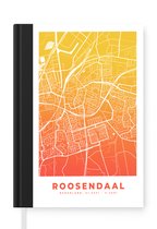 Notitieboek - Schrijfboek - Stadskaart - Roosendaal - Geel - Notitieboekje klein - A5 formaat - Schrijfblok - Plattegrond