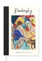 Notitieboek - Schrijfboek - Improvisation no. 30 - Kandinsky - Schilderij - Notitieboekje klein - A5 formaat - Schrijfblok