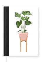 Carnet - Cahier d'écriture - Plantes d' Plantes d'intérieur - Pot de fleurs - Monstera - Carnet - Format A5 - Bloc-notes
