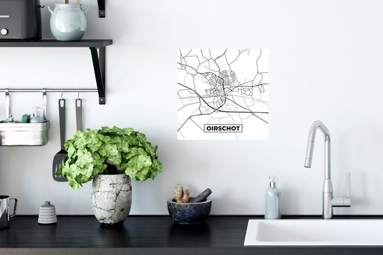 Stickers muraux - Carte - Carte - Oirschot - Plan de la ville - 30x30 cm - Feuille adhésive