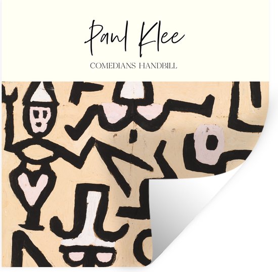Muurstickers - Sticker Folie - Paul klee - Kunst - Comedians' handbill - 80x80 cm - Plakfolie - Muurstickers Kinderkamer - Zelfklevend Behang - Zelfklevend behangpapier - Stickerfolie