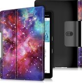 Tablet Hoes geschikt voor Lenovo Yoga Smart Tab 10.1 - Tri-Fold Book Case - Galaxy