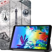 LG G Pad 5 10.1 hoes - Tri-Fold Book Case - Eiffeltoren