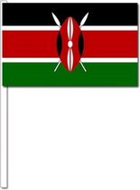 50 Keniaanse zwaaivlaggetjes 12 x 24 cm