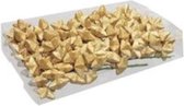 Kerststekers - Pet 18x6 Glitterstars/wire Saffron 40 Mm