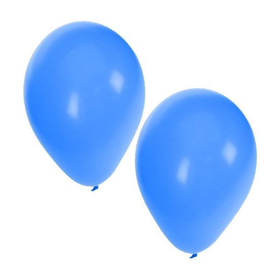 Helium tank met 50 blauwe ballonnen - Blauw - Heliumgas met ballonnen voor een thema feest - Shoppartners