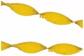 3 gele crepe papier slingers 5 meter