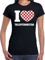 Carnaval I love Tullepetaonestad t-shirt zwart voor dames M