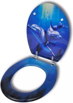 VidaXL toiletbril MDF dolfijn blauw