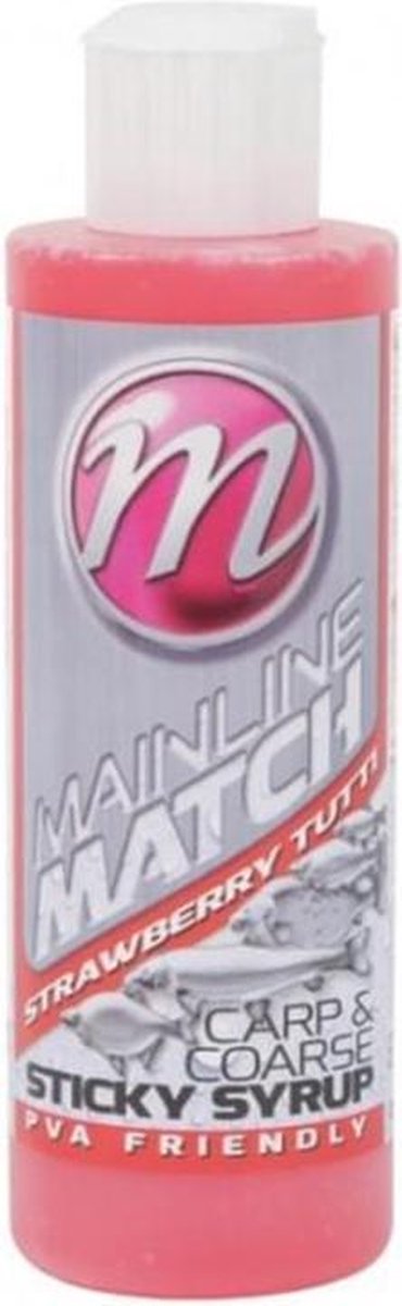 Mainline Carp & Coarse - Sticky Syrups - Strawberry Tutti - 250ml - Rood