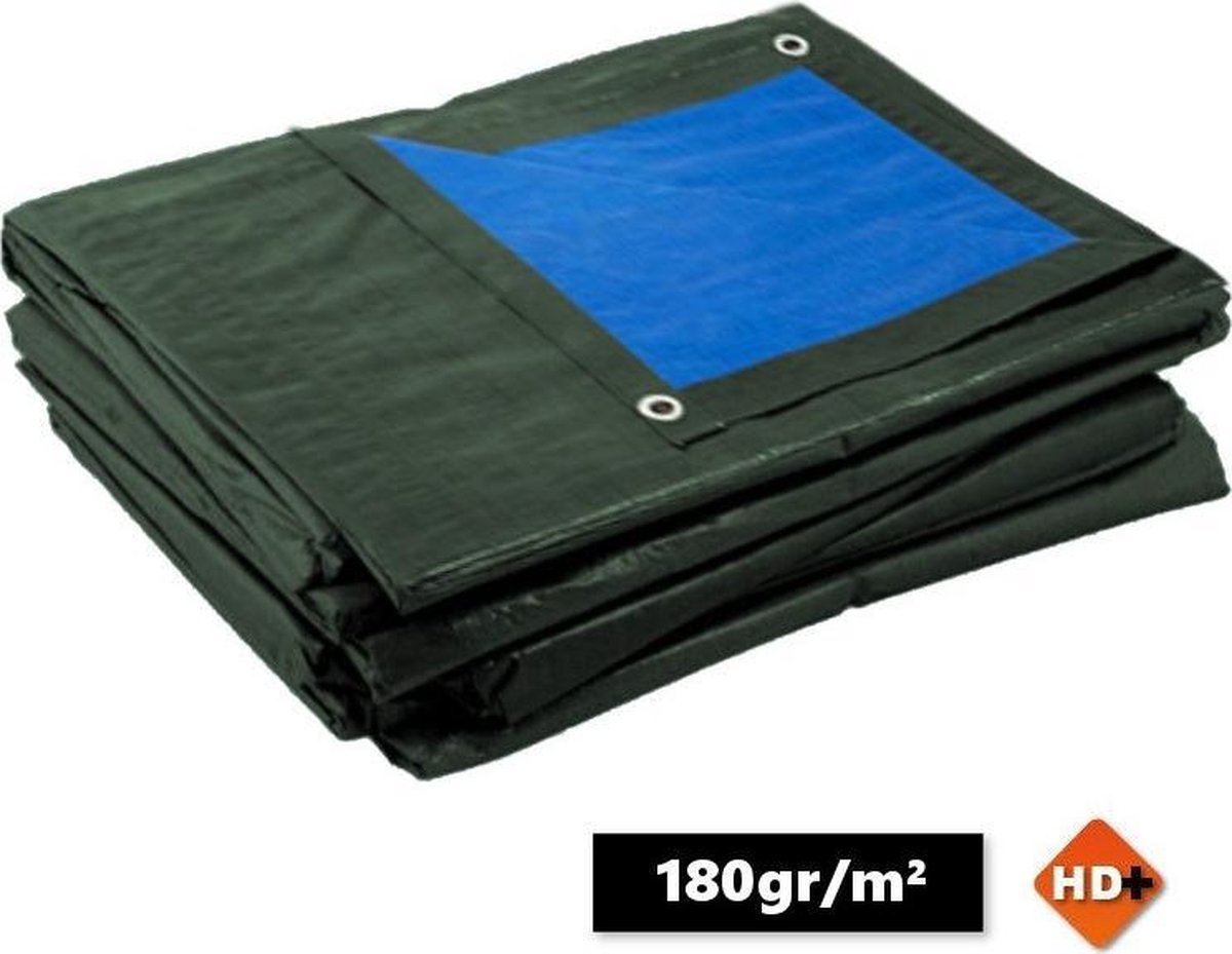 Blauw/groen afdekzeil bache bouwzeil 2x3m 180gr/m²