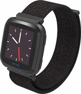 Fitbit Versa nylon bandje (zwart)