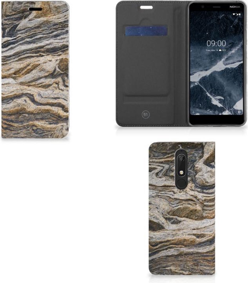 Standcase Hoesje voor Nokia 5.1 (2018) Standcase Steen