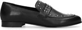 Sacha - Dames - Zwarte leren loafers met studs - Maat 37