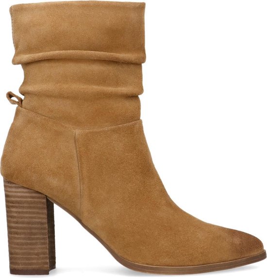 Sacha Dames Beige suède enkellaarsjes met hak Maat 41 Sacha Dames Beige suède enkellaarsjes met hak Maat 41