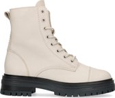 Sacha - Dames - Latte leren veterlaarsjes - Maat 40