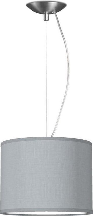 Home Sweet Home hanglamp Bling - verlichtingspendel Deluxe inclusief lampenkap - lampenkap 25/25/19cm - pendel lengte 100 cm - geschikt voor E27 LED lamp - lichtgrijs