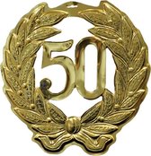 Rubie's Wanddecoratie Krans 50 Jaar 42 X 45 Cm Goud