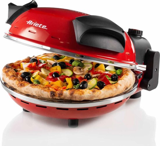 Ariete - Elektrische Pizza Oven - 1200 Watt - Inclusief Timer - Rood