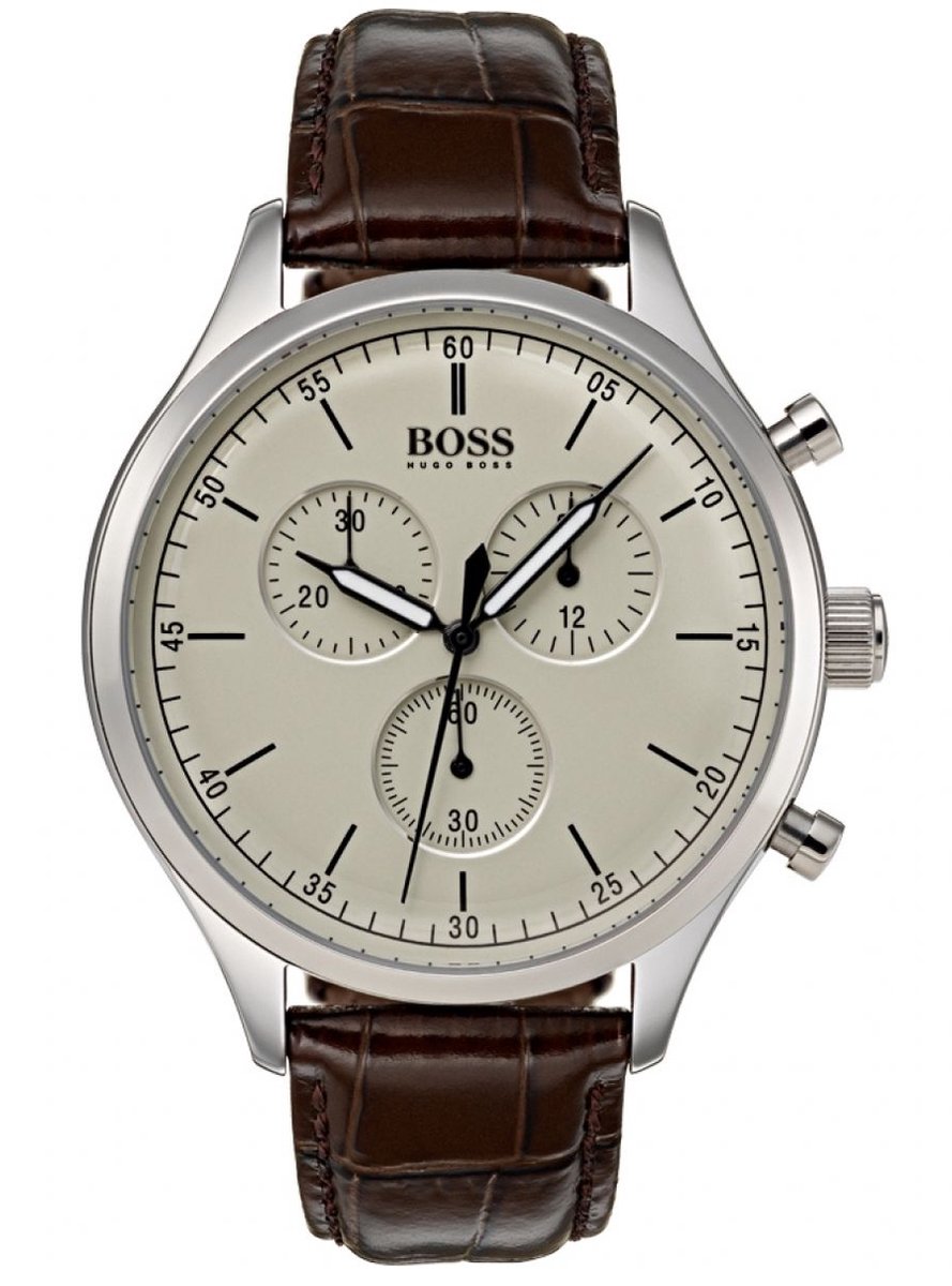 Hugo Boss HB1513544 horloge heren - bruin - edelstaal