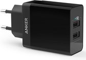 Anker PowerPort 2 Poorts USB 24W Thuislader Zwart