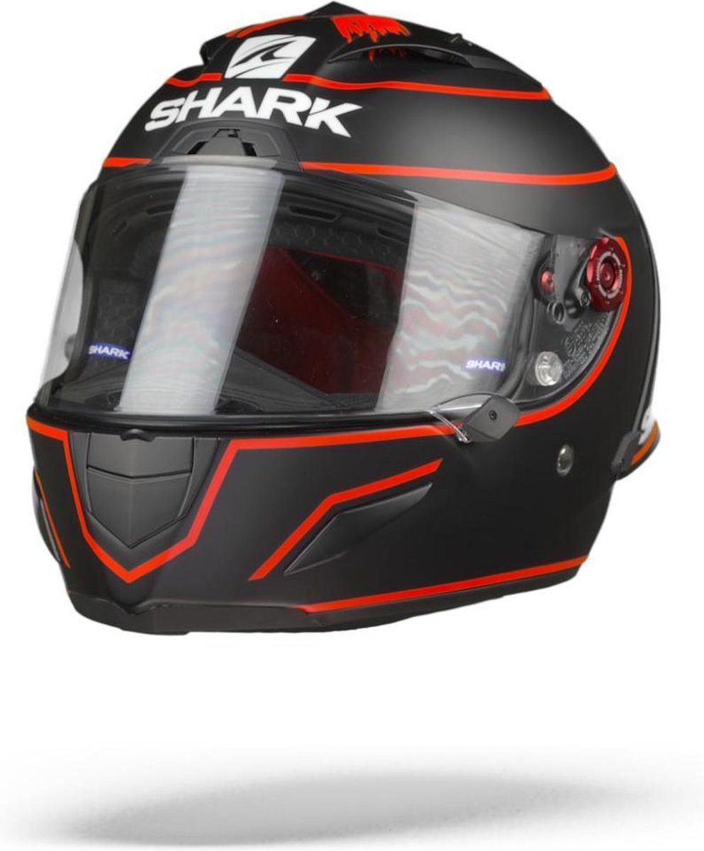 SHARK RACE-R PRO GP LORENZO WINTER TEST 2019 MAT Motorhelm Integraalhelm Zwart Rood black M