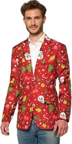 Suitmeister Christmas Red Icons Jacket - Heren jasje - Lichtgevend - Kerstblazer - Maat S
