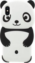 GadgetBay Panda Hoesje Silicone iPhone XS Max - Zwart case