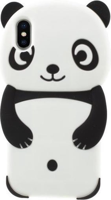 Maakte zich klaar Demon ik ben trots GadgetBay Panda Hoesje Silicone iPhone XS Max - Zwart case | bol.com