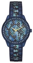 Guess Watches W0624L3 Serpentine - Horloge - Staal - Blauw - Ø 38.8 mm