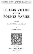 Textes littéraires français - Le Lais Villon et les Poèmes variés