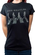 The Beatles Dames Tshirt -S- Abbey Road Crossing Zwart