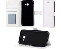 Hoesje - Geschikt voor Samsung Galaxy A5 2017 - Luxe Bookcase - Walletcase Hoes - Portemonnee - Cover - Telefoonhoes - Wit