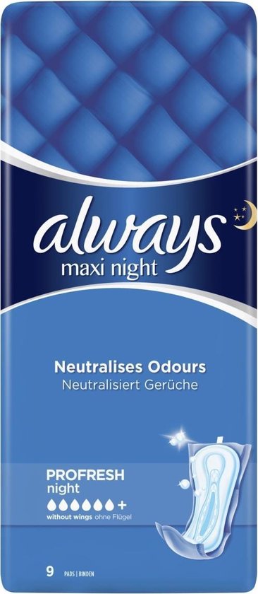 Serviettes hygiéniques Always Maxi Night 9 pièce (s) | bol.com