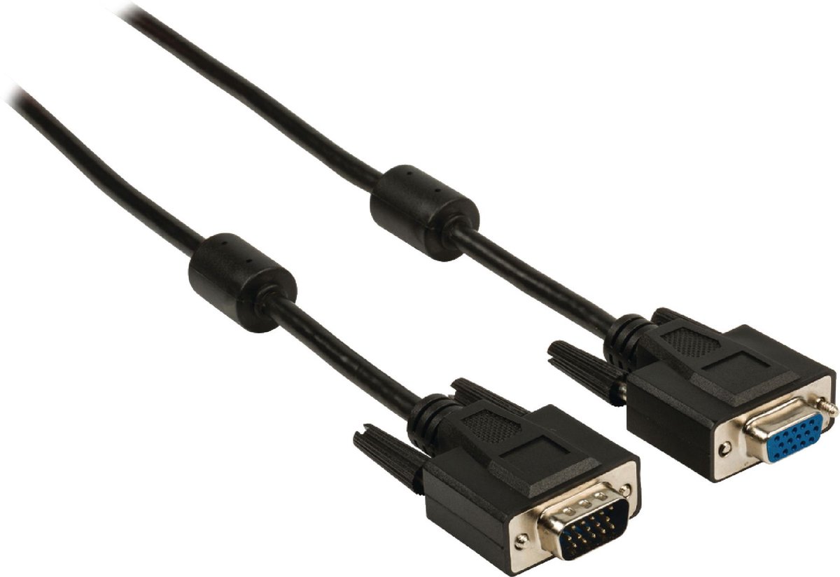 Valueline VLCB59100B20 Vga-verlengkabel Vga Mannelijk - Vga Vrouwelijk 2,00 M Zwart
