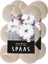 24x Geurtheelichtjes Cotton Blossom 4,5 branduren - Geurkaarsen katoen/bloesem geur - Waxinelichtjes