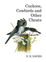 Illustratie van twee vogels, een grote cuckoo en een kleine vogel, zittend op een tak met bloemen.