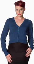 Dancing Days Cardigan -M- LITTLE LUXURY CROPPED Blauw