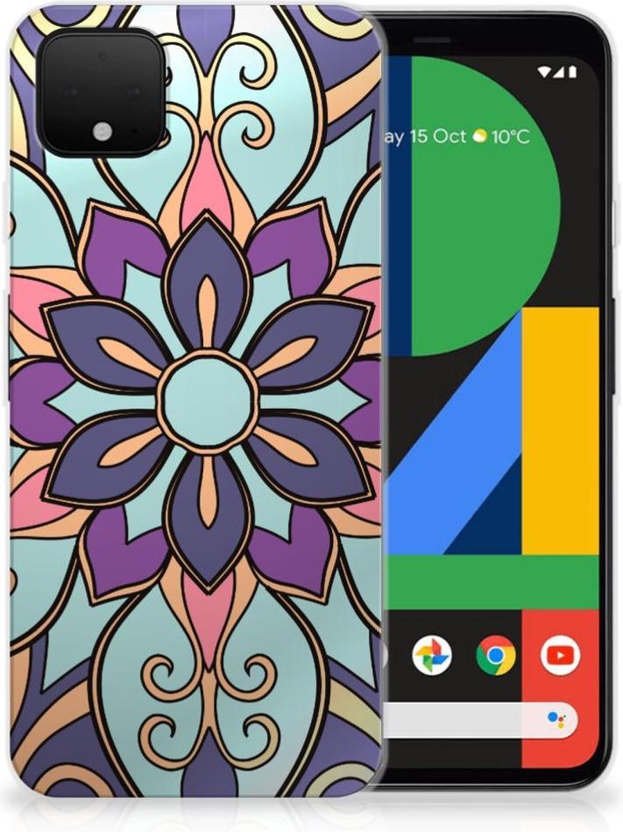 Google Pixel 4 XL TPU Case Purple Flower