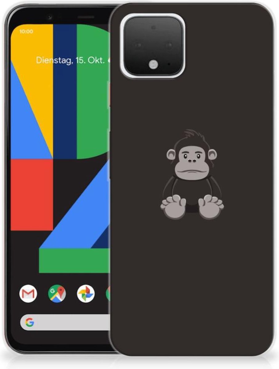 Back Cover voor Google Pixel 4 Telefoonhoesje met Naam Gorilla